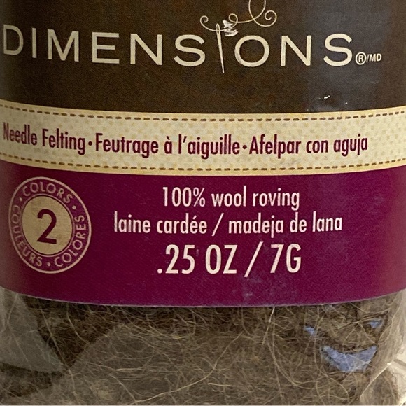 6 Dimensions FeltWorks 100% Wool Roving 0.25oz Pebble Granite Grey Crafts - Picture 4 of 16